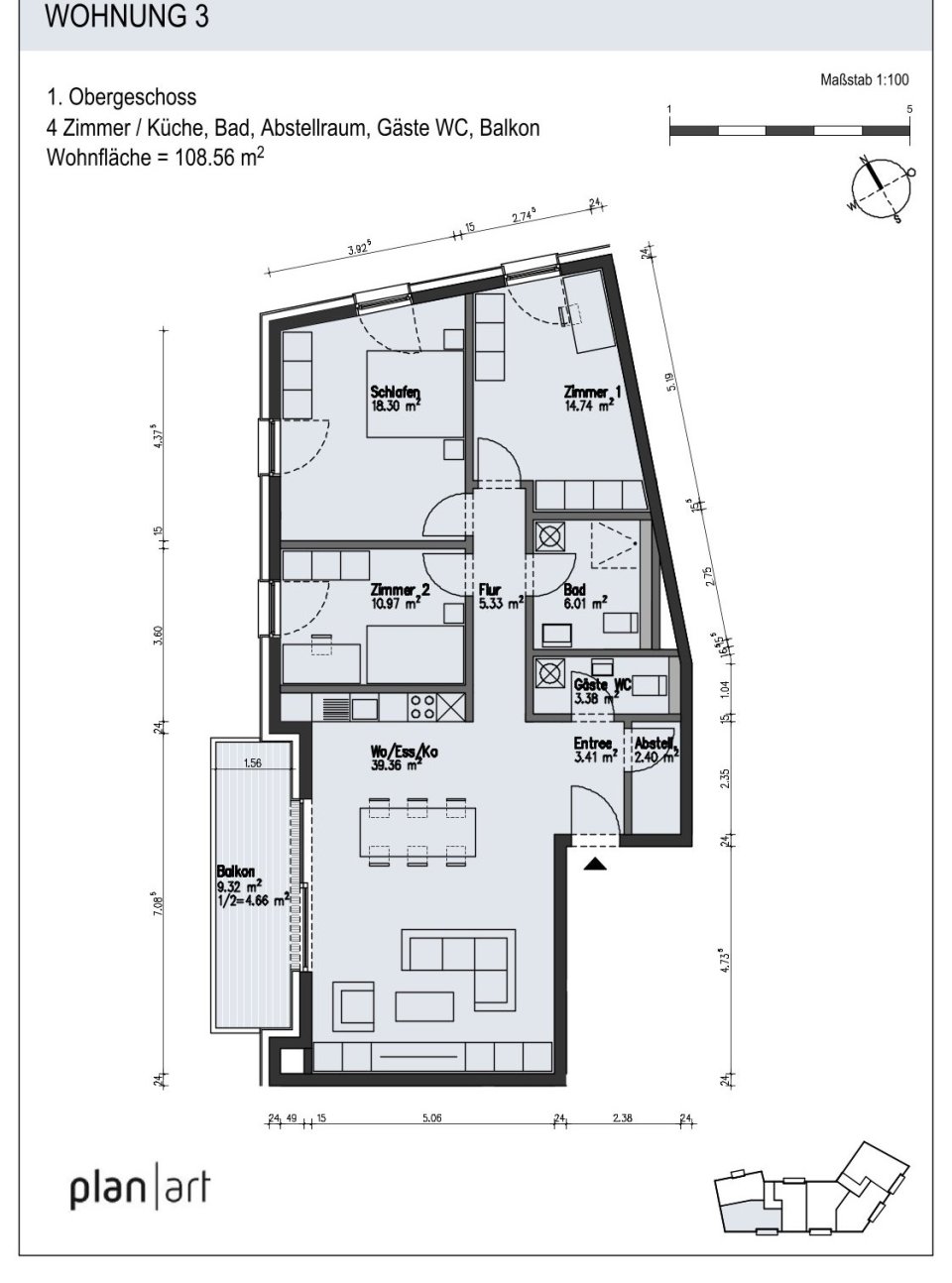Grundriss | Wohnung Nr. 3 Grundriss | Wohnung Nr. 3