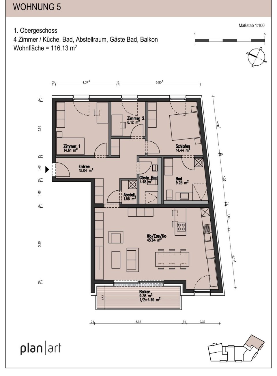 Grundriss | Wohnung Nr. 5 Grundriss | Wohnung Nr. 5