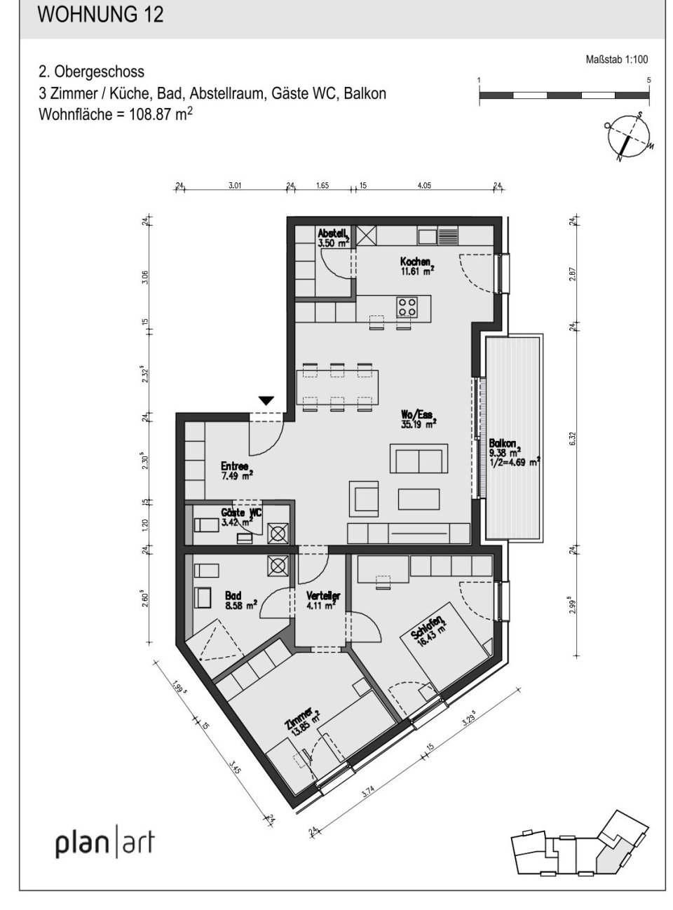Grundriss | Wohnung Nr. 12 Grundriss | Wohnung Nr. 12