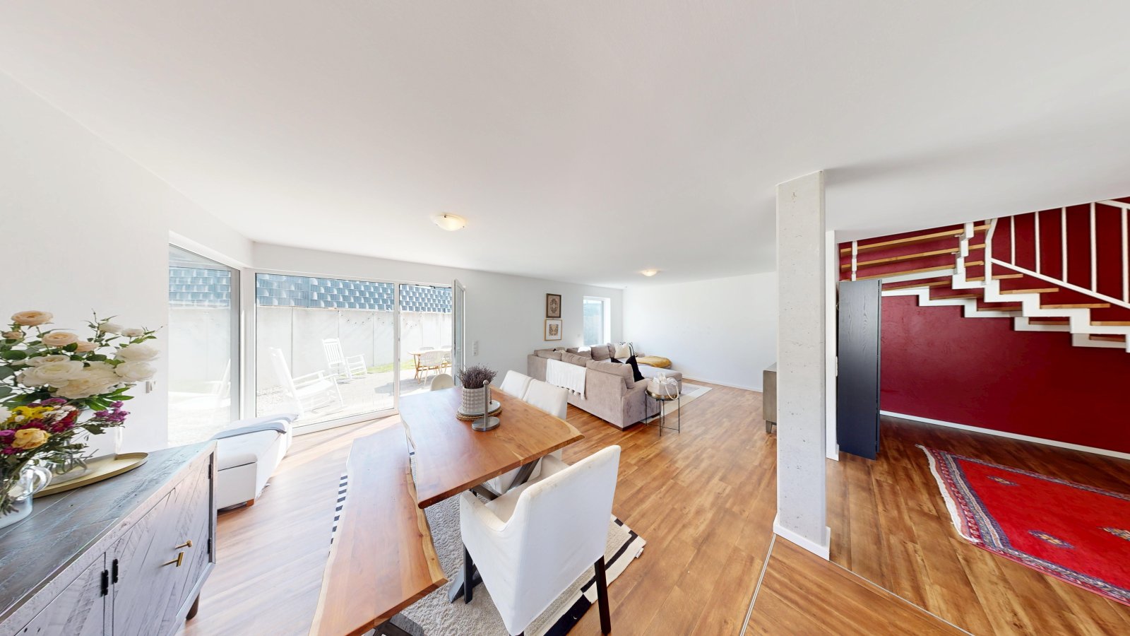  Package price: Two semi-detached houses with garages & garden on the green outskirts of the village