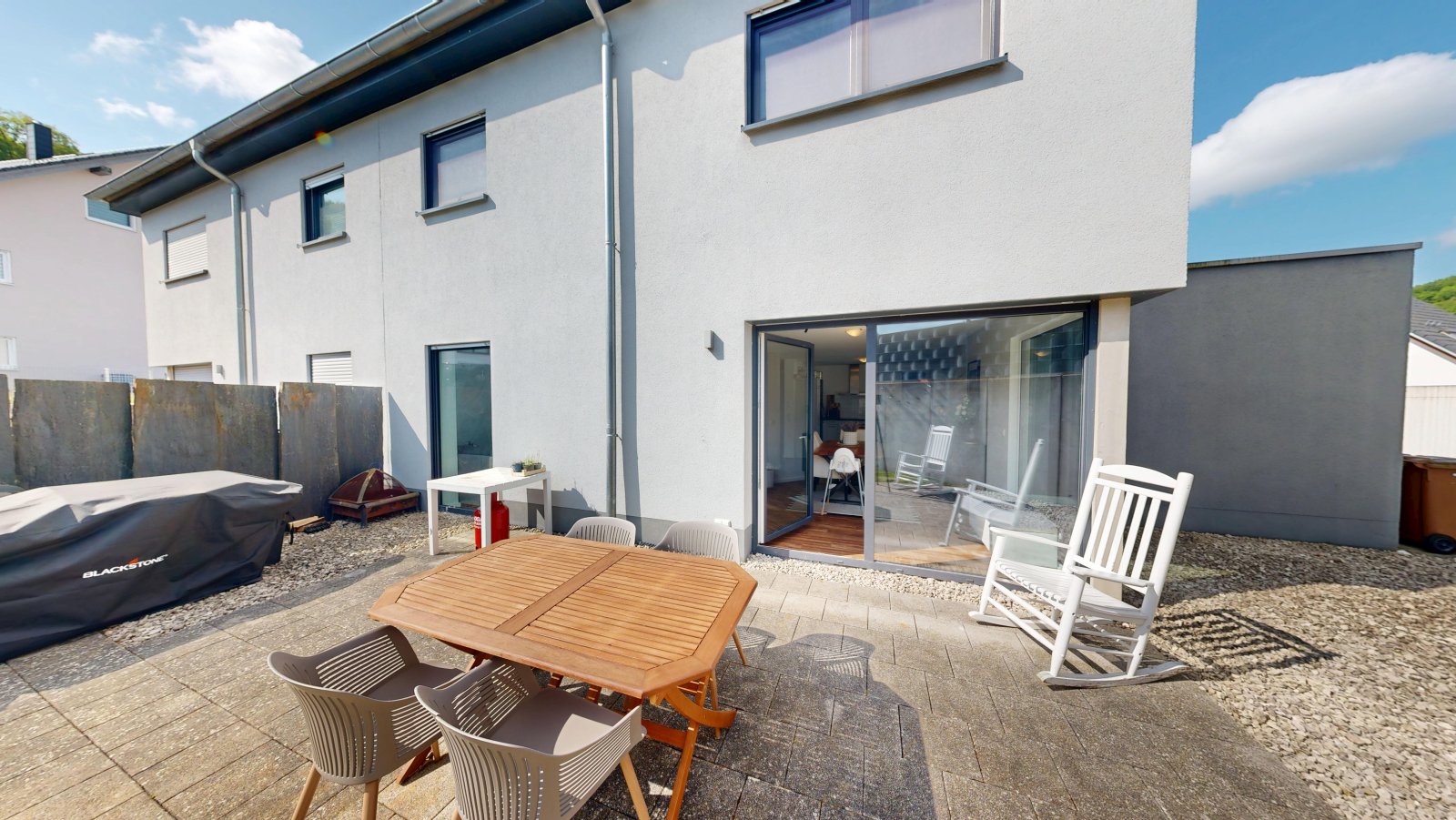  Package price: Two semi-detached houses with garages & garden on the green outskirts of the village