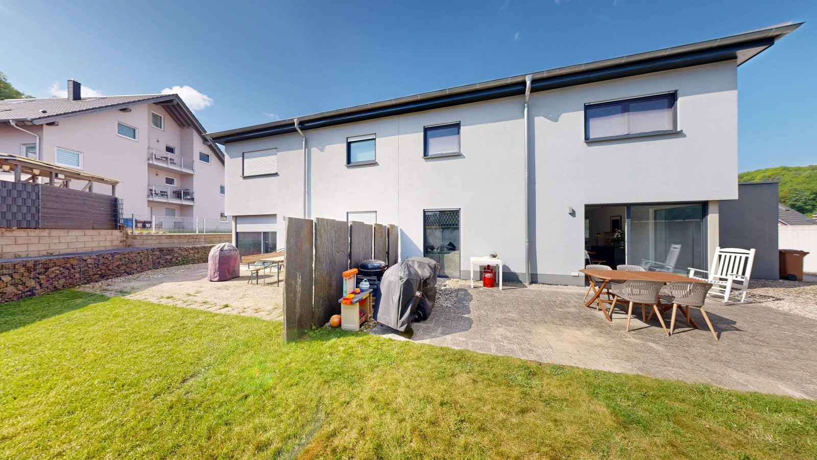  Package price: Two semi-detached houses with garages & garden on the green outskirts of the village