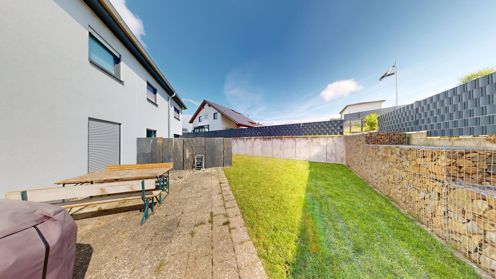  Package price: Two semi-detached houses with garages & garden on the green outskirts of the village