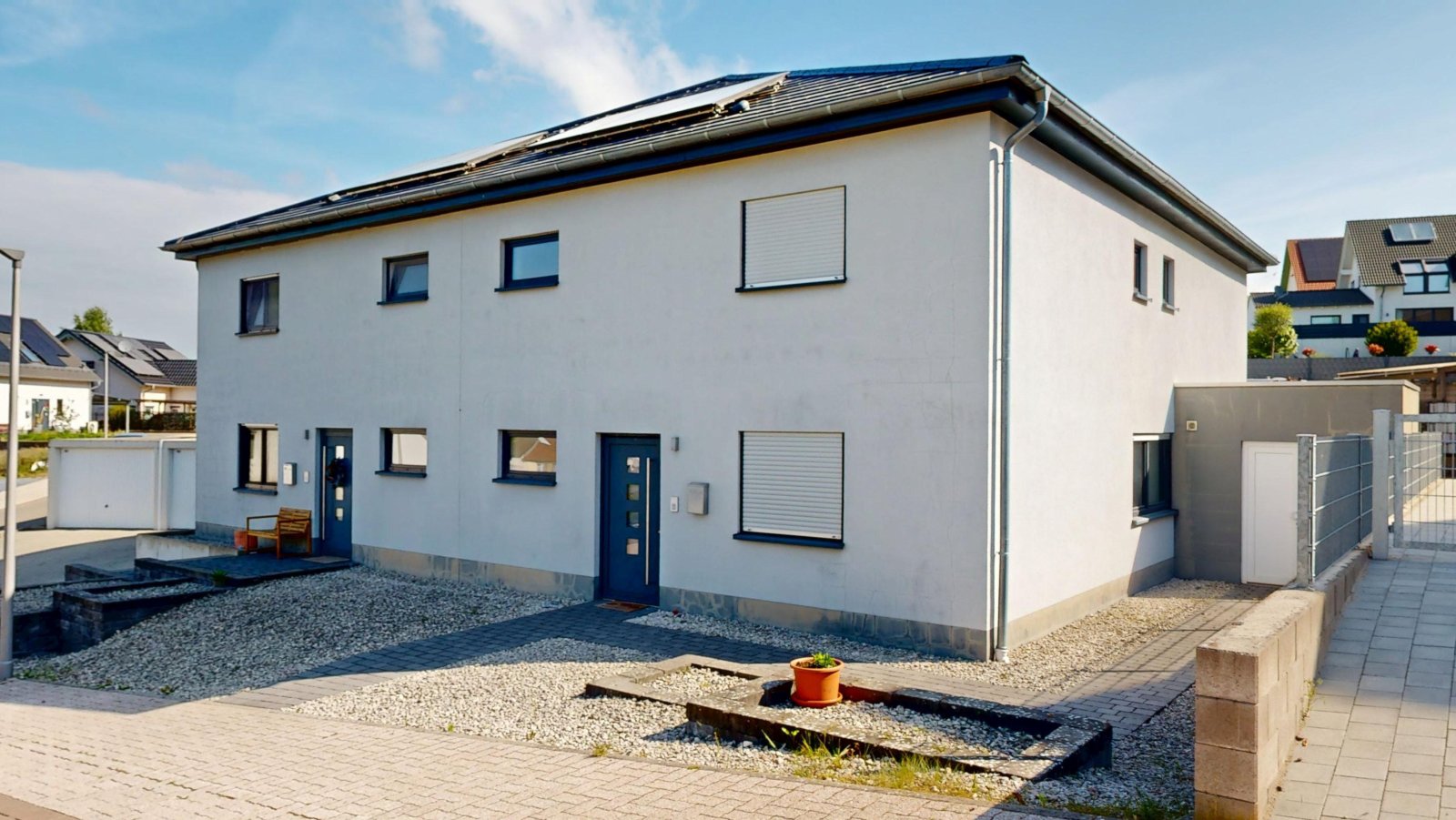  Package price: Two semi-detached houses with garages & garden on the green outskirts of the village