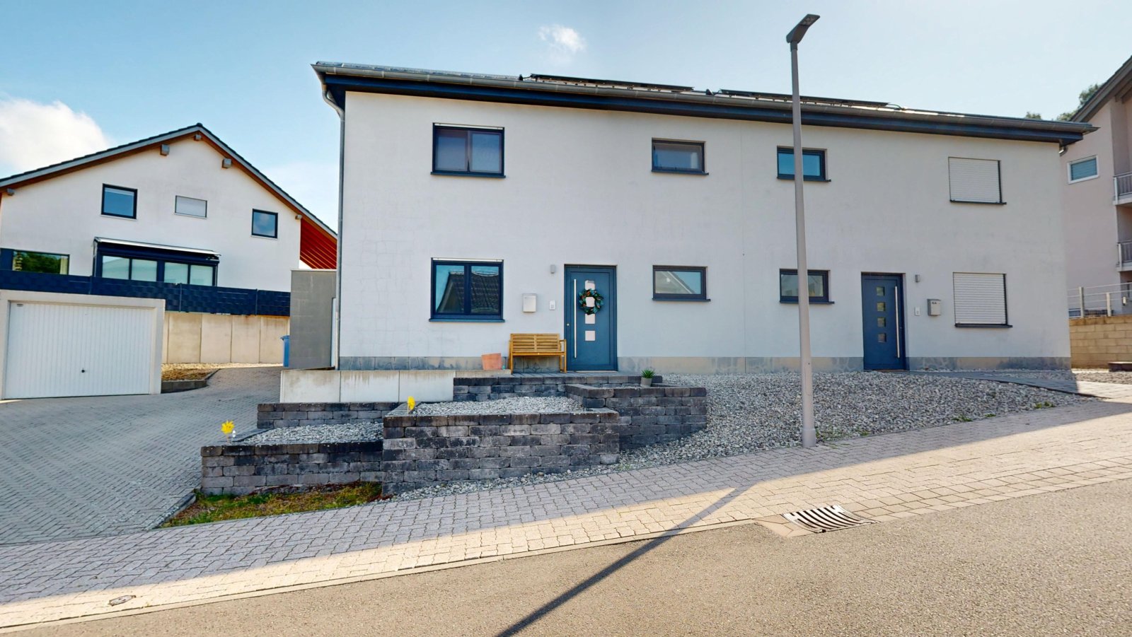  Package price: Two semi-detached houses with garages & garden on the green outskirts of the village